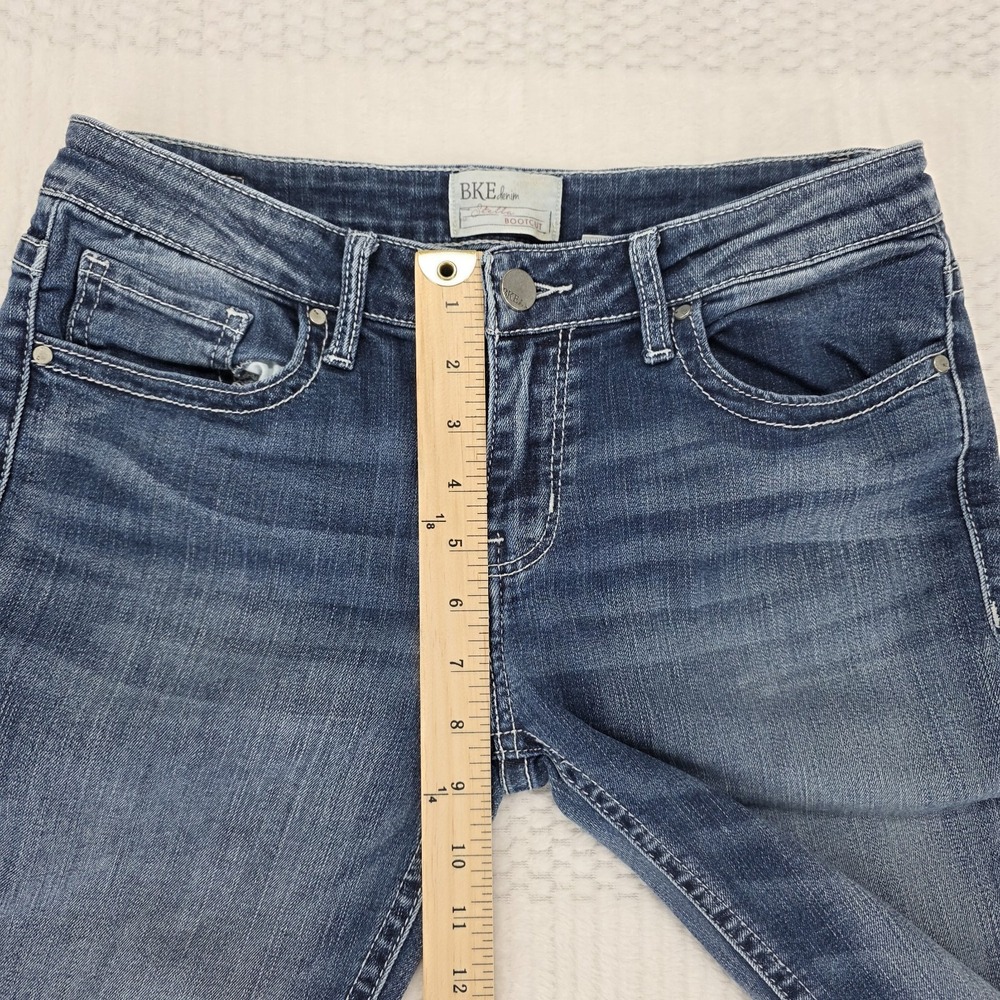 BKE Stella Bootcut Jeans Womens 29 Blue Denim Mid Rise Stretch - Picture 6 of 12